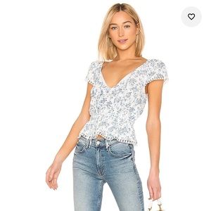 MINKPINK Skye Rose Smocked Top